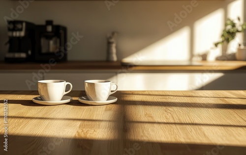 cup of coffee on wooden table