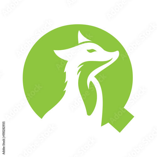 Initial Letter Q Pet Logo Design Concept With Dog Symbol Vector Template