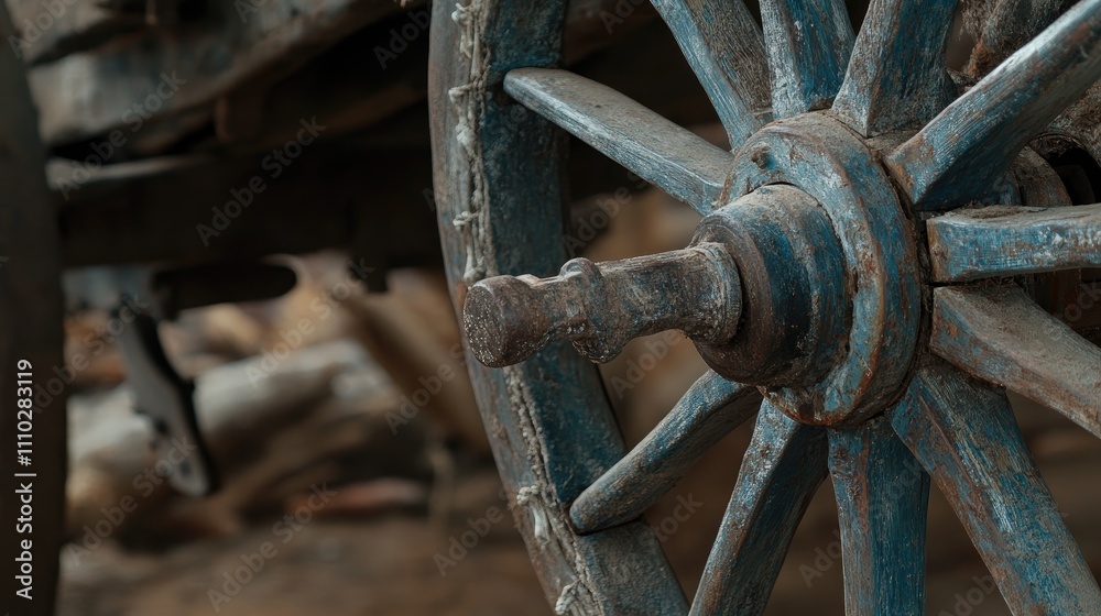 Rustic cart wheel in a weathered barn showcasing vintage craftsmanship and textures of aged wood and metal. Rustic cart wheel in a weathered barn showcasing vintage craftsmanship and textures of aged wood and metal.