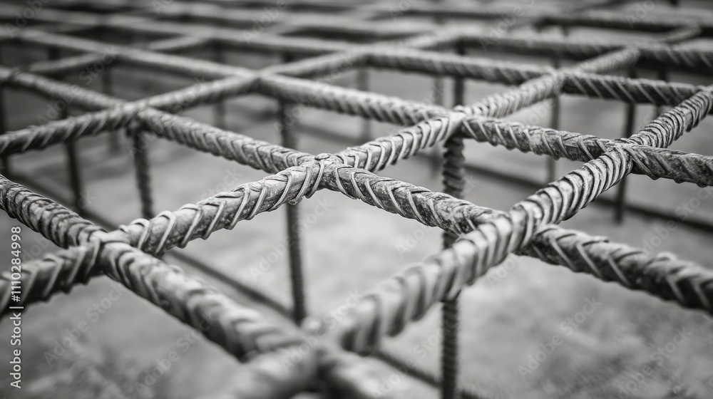 Reinforced steel mesh grid structure background for construction industrial applications high detailed texture view Reinforced steel mesh grid structure background for construction industrial applications high detailed texture view