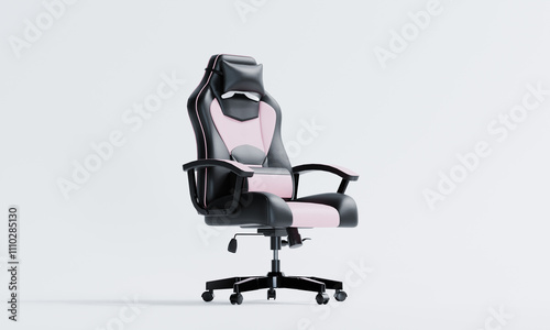 3d render of isolated gaming computer pc or office chair on white background