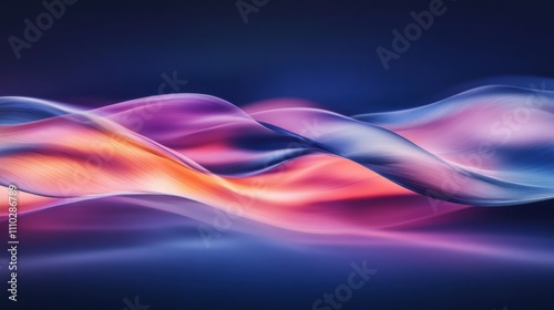 An inspiring visualization of abstract, multi-colored waves merging into a cohesive, flowing design on a smooth surface
