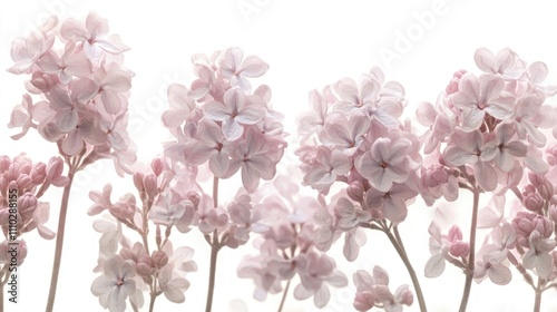 Wallpaper Mural Lilac flowers elegantly displayed against a soft white background showcasing their delicate petals and natural beauty. Torontodigital.ca