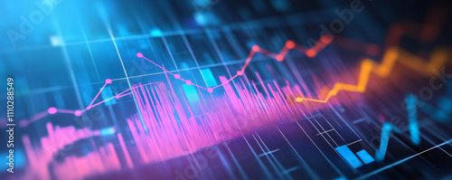 Wallpaper Mural Abstract Digital Financial Data Visualization Torontodigital.ca