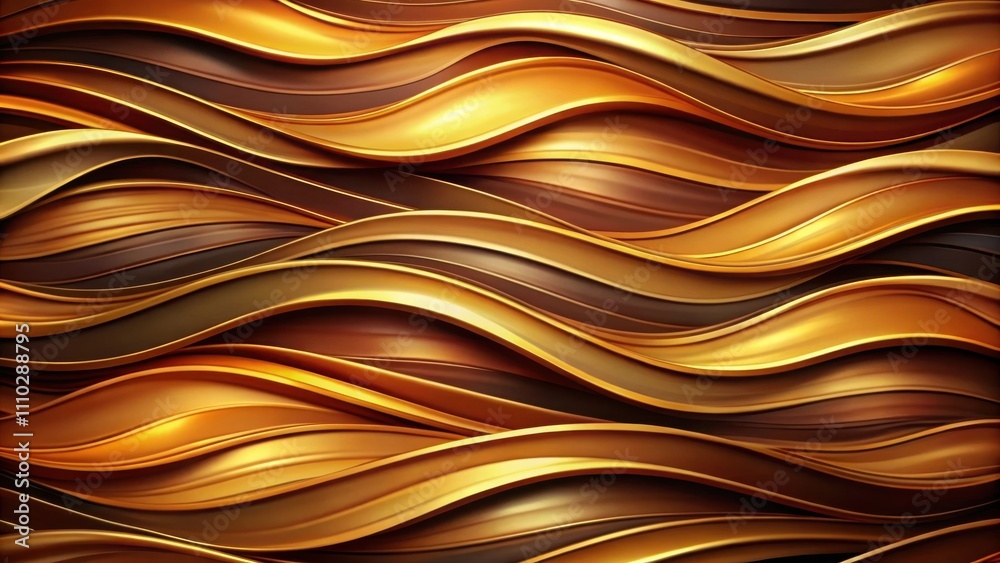 Abstract Golden Wave Pattern, a Beautiful Background for Designs and Decorations Abstract Golden Wave Pattern, a Beautiful Background for Designs and Decorations