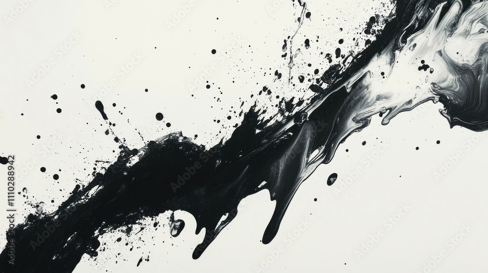Fototapeta premium Abstract ink splatters