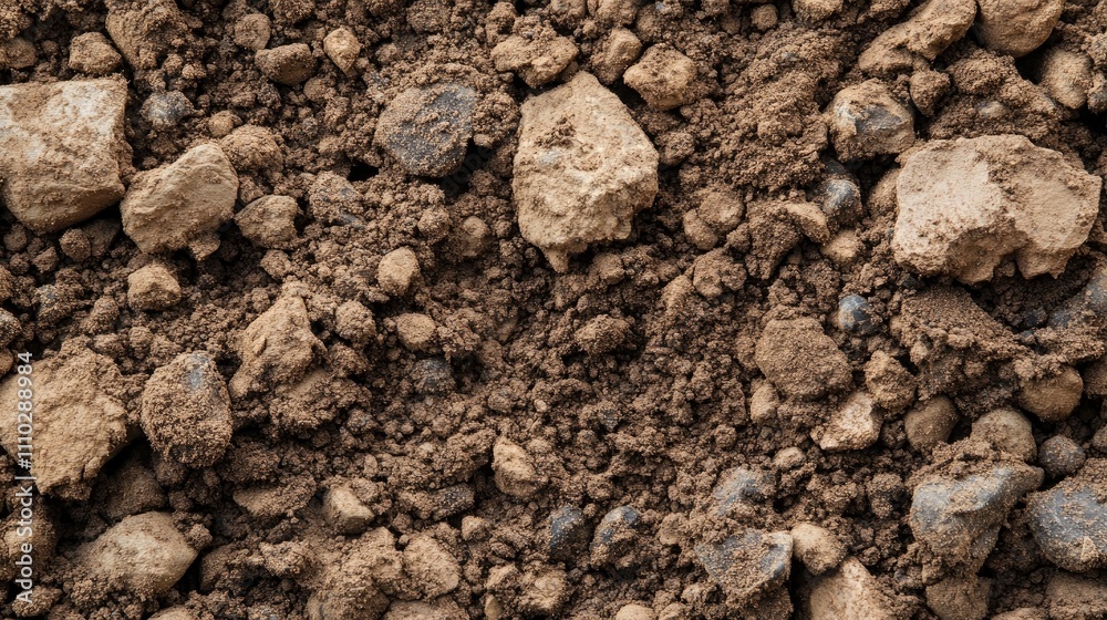 Tuscany Earthy Soil Texture with Stones and Gravel for Agricultural or Natural Landscape Background Tuscany Earthy Soil Texture with Stones and Gravel for Agricultural or Natural Landscape Background
