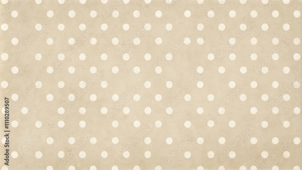 A seamless pattern of white polka dots on a beige background, evoking a vintage and nostalgic feel. A seamless pattern of white polka dots on a beige background, evoking a vintage and nostalgic feel.