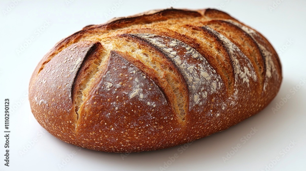 Artisan round rye bread loaf with crusty exterior and sliced top, isolated on a clean white background for food photography and culinary use. Artisan round rye bread loaf with crusty exterior and sliced top, isolated on a clean white background for food photography and culinary use.