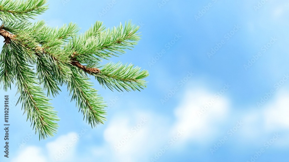 Close-up of a pine branch against a vibrant blue sky showcasing natural beauty and serenity in outdoor landscapes. Close-up of a pine branch against a vibrant blue sky showcasing natural beauty and serenity in outdoor landscapes.