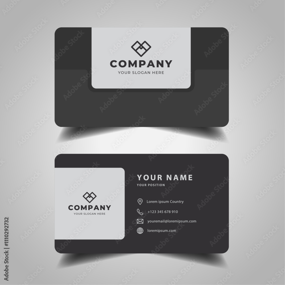 custom made wallpaper toronto digitalBlack and white business card with a sleek and minimalist design.