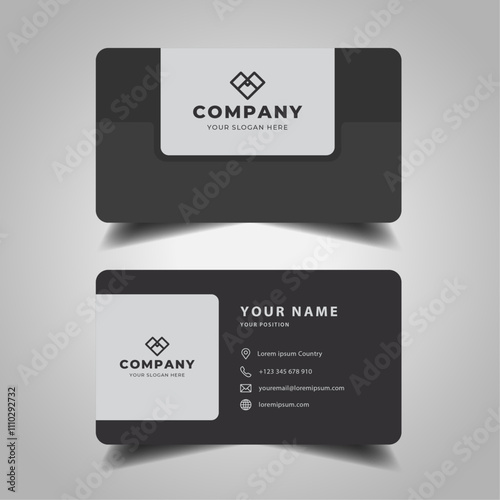 Wallpaper Mural Black and white business card with a sleek and minimalist design. Torontodigital.ca