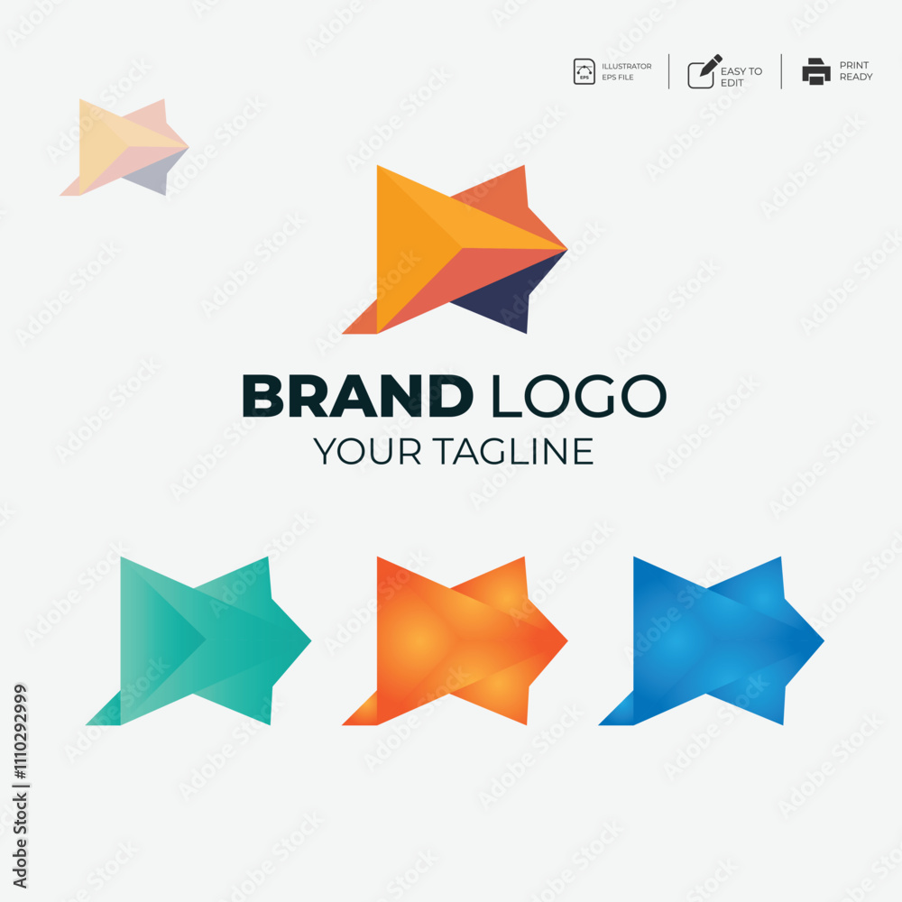 Set of Colorful company logo collection design ideas vector Set of Colorful company logo collection design ideas vector