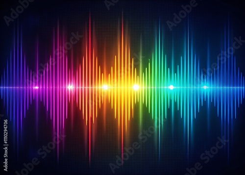 Digital Sound Wave Equalizer Visuals: Captivating Audio Wave Effects Showcasing Vibrant Sound Frequencies in a Modern Design Aesthetic with Rich Colors and Dynamic Flow photo