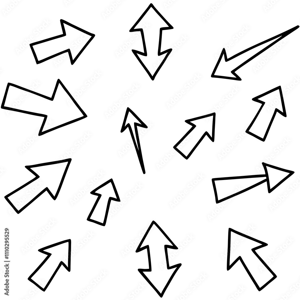 Vector arrows, brush strokes.Set of Black Vector Grunge Arrows.Isolated vector hand drawn arrows set.Set Of Arrows Drawing.Brush strokes - arrows and different shapes Vector arrows, brush strokes.Set of Black Vector Grunge Arrows.Isolated vector hand drawn arrows set.Set Of Arrows Drawing.Brush strokes - arrows and different shapes