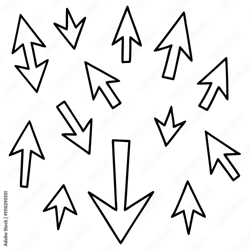 Vector arrows, brush strokes.Set of Black Vector Grunge Arrows.Isolated vector hand drawn arrows set.Set Of Arrows Drawing.Brush strokes - arrows and different shapes Vector arrows, brush strokes.Set of Black Vector Grunge Arrows.Isolated vector hand drawn arrows set.Set Of Arrows Drawing.Brush strokes - arrows and different shapes