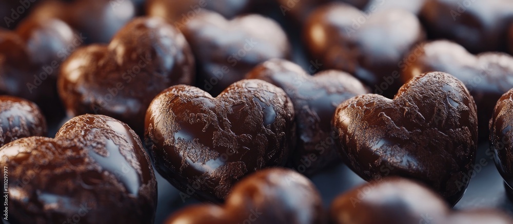 Chocolate candy hearts arranged beautifully, perfect for romantic celebrations or sweet gifts on special occasions. Chocolate candy hearts arranged beautifully, perfect for romantic celebrations or sweet gifts on special occasions.