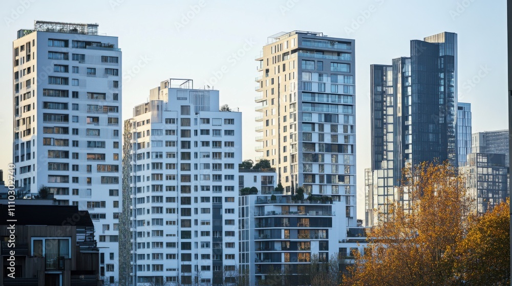 Diverse architectural styles blending in a modern cityscape, symbolizing cultural diversity and urban harmony, minimalistic photography style Diverse architectural styles blending in a modern cityscape, symbolizing cultural diversity and urban harmony, minimalistic photography style