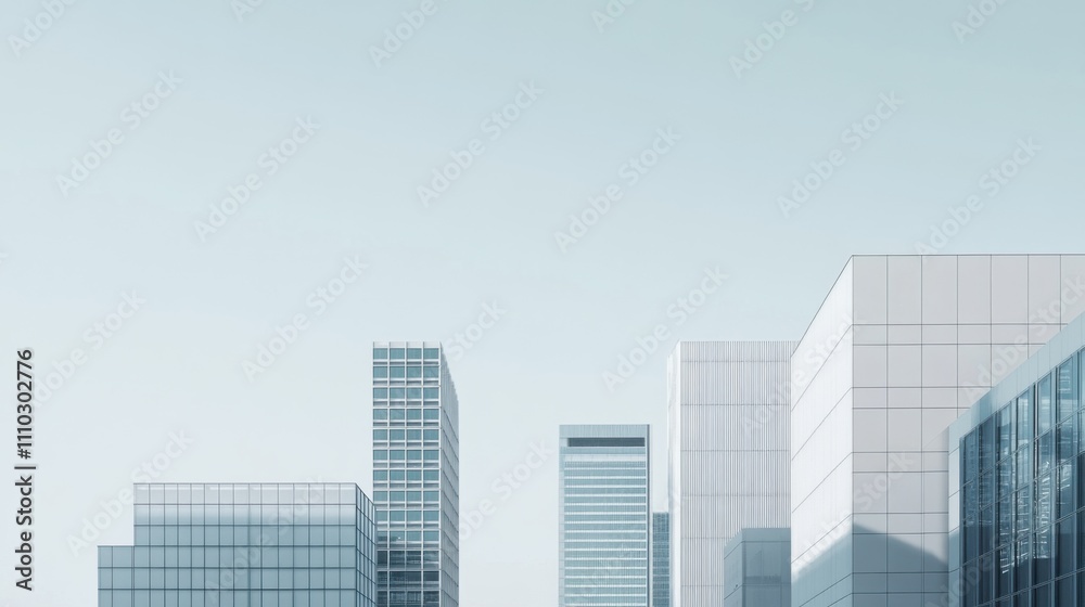 Diverse architectural styles blending in a modern cityscape, symbolizing cultural diversity and urban harmony, minimalistic photography style