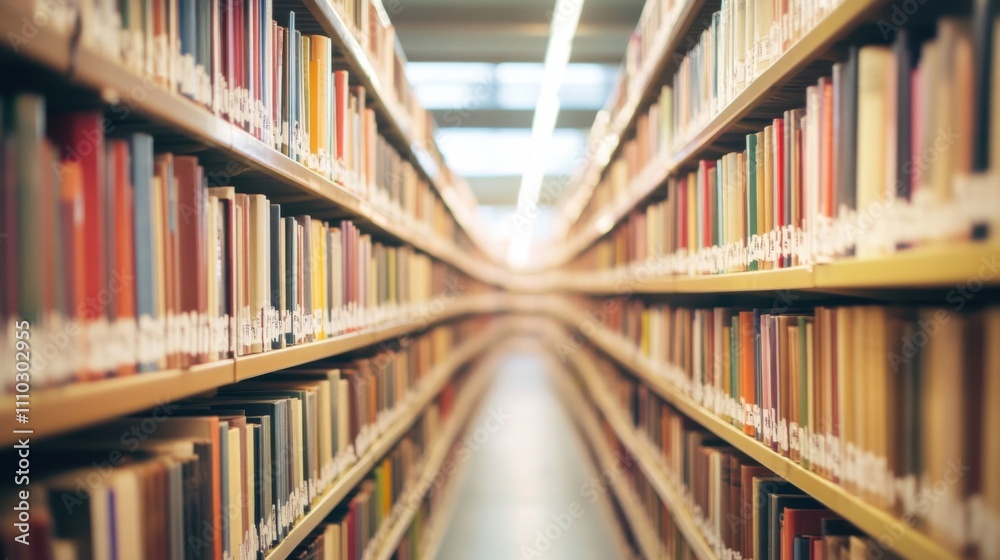 Diverse books arranged neatly on shelves in a library, symbolizing the wealth of knowledge and perspectives in literature, minimalistic photography style Diverse books arranged neatly on shelves in a library, symbolizing the wealth of knowledge and perspectives in literature, minimalistic photography style