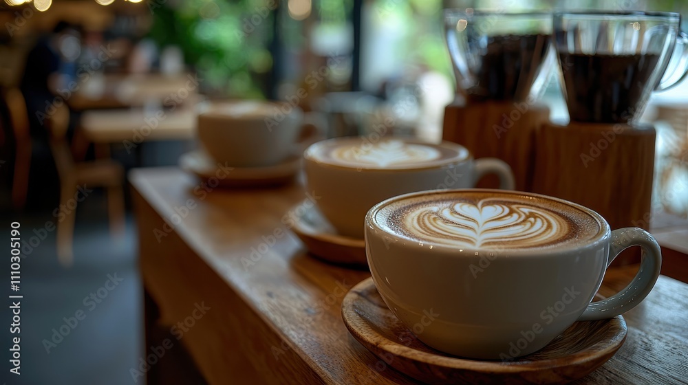 Cappuccino with Friends Celebrating at Cafe Cappuccino with Friends Celebrating at Cafe
