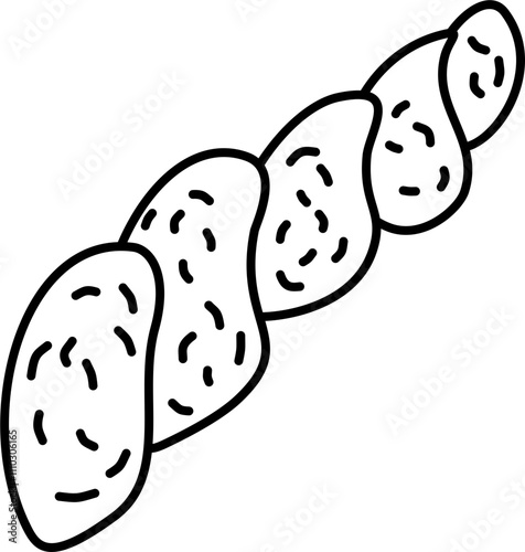 Twisted donut outline