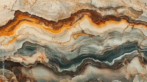 Stunning natural stone pattern showcasing intricate layers and vibrant colors in an abstract design