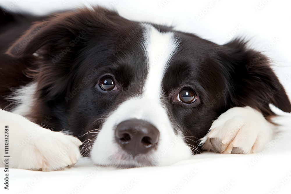 Border Collie on white background Border Collie on white background