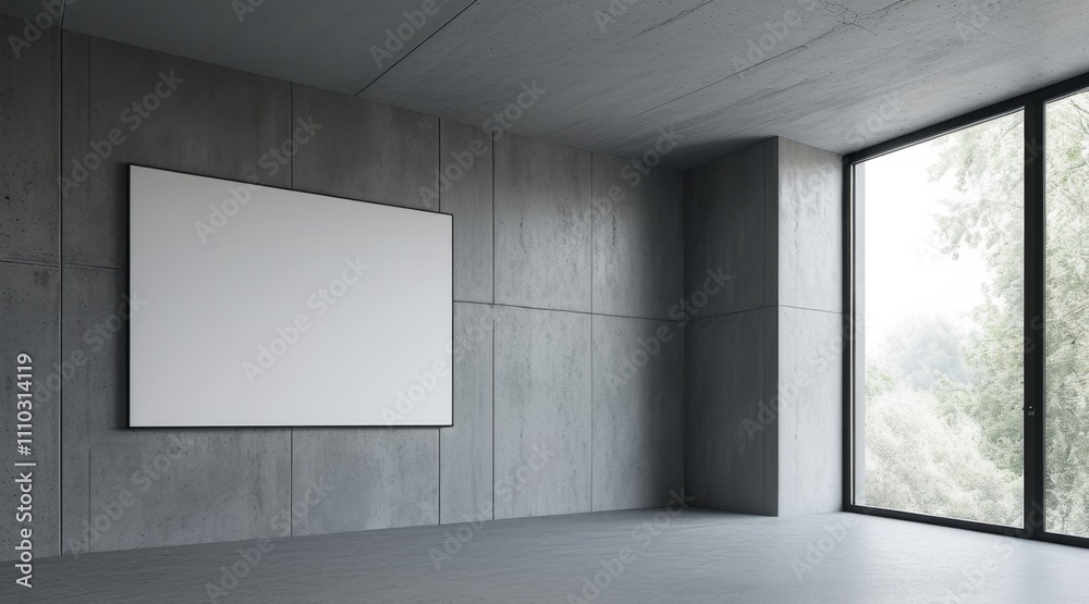 A Photo Frame on the Wall Filled with White A Photo Frame on the Wall Filled with White