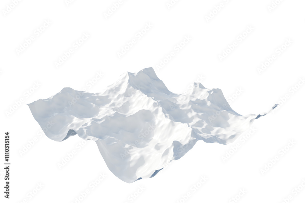 Snowcapped Mountains Tile isolated on a transparent background. 3D rendered winter artic landscape with high peaks , sharp peak drops, and low caverns. Snow mountain range in a square isometric view. Snowcapped Mountains Tile isolated on a transparent background. 3D rendered winter artic landscape with high peaks , sharp peak drops, and low caverns. Snow mountain range in a square isometric view.