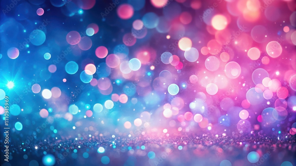 Abstract Festive Background with a Sparkling Glitter Texture and a Blend of Blue and Pink Bokeh Lights Abstract Festive Background with a Sparkling Glitter Texture and a Blend of Blue and Pink Bokeh Lights