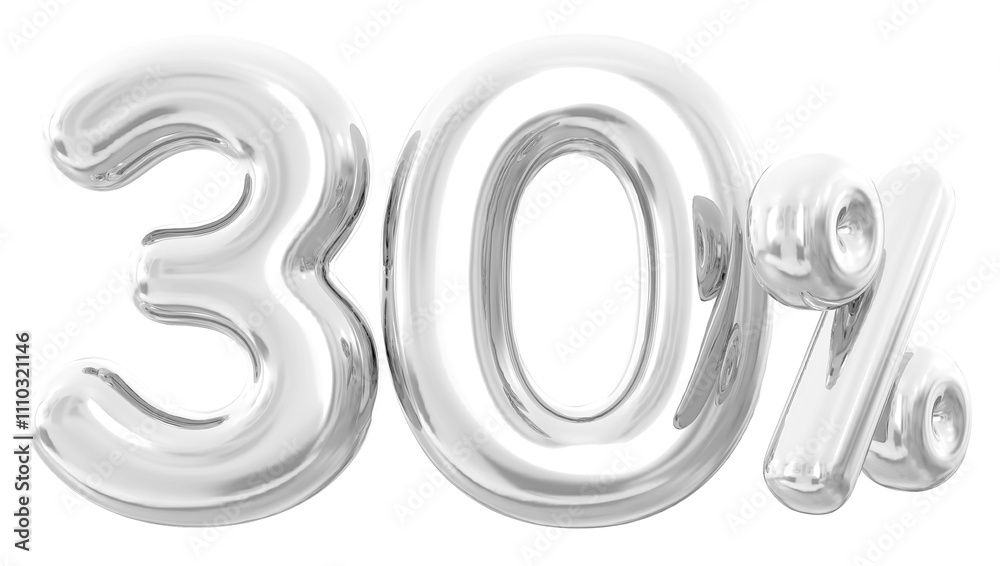 30 percent silver balloon offer in 3d