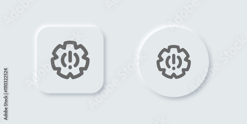 Issue line icon in neomorphic design style. Problem signs vector illustration.