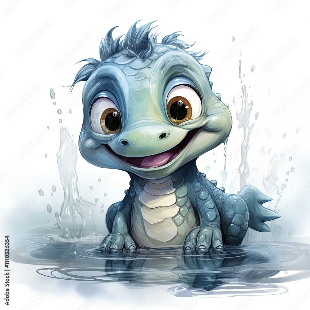 Obraz premium Lovely and Playful Crocodile with a Sweet Smile in High Definition