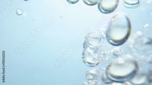 Wallpaper Mural Underwater bubbles rising slowly in crystal clear water with bright lighting, zoom in effect. Torontodigital.ca