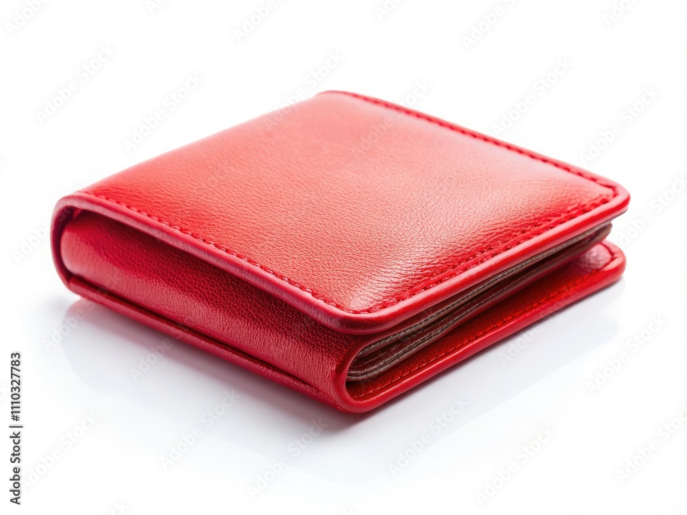 Red Wallet Isolated on White Background - Tilt-Shift Photography, Financial Accessories, Stylish Wallets, Fashionable Items, Minimalist Design, Modern Accessories, Everyday Essentials Red Wallet Isolated on White Background - Tilt-Shift Photography, Financial Accessories, Stylish Wallets, Fashionable Items, Minimalist Design, Modern Accessories, Everyday Essentials
