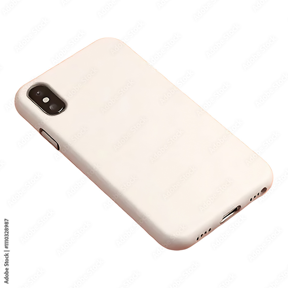 A biodegradable phone case isolated on a solid colour background. A biodegradable phone case isolated on a solid colour background.