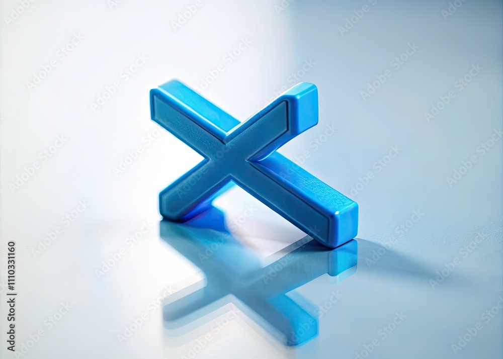 Obraz premium Blue Empty Set Symbol - Mathematical Void Set Illustration in Tilt-Shift Photography Style for Educational Use