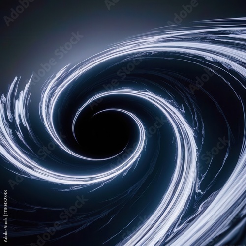 Spiral with a black hole in the middle