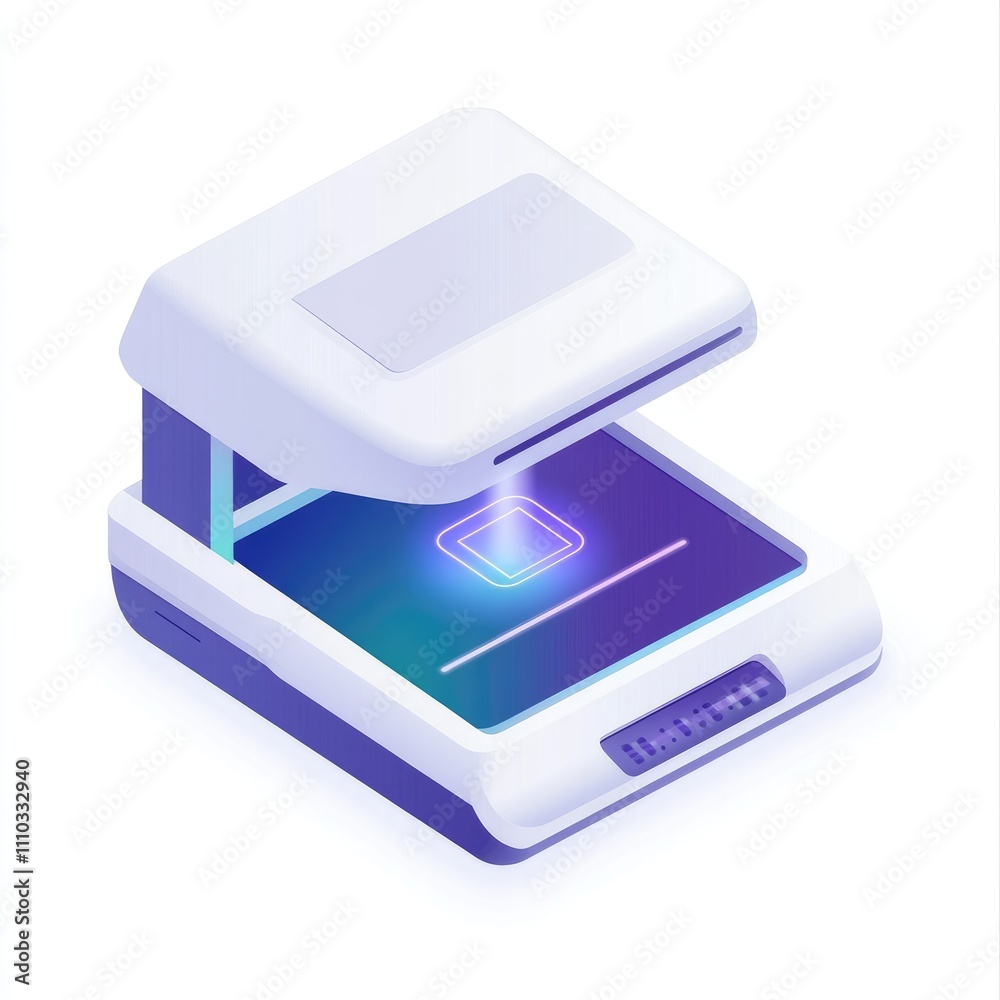 Futuristic 3D scanner device. Futuristic 3D scanner device.
