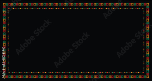 Background design for Black History Month with red, yellow and green ornaments. Design for Black History Month campaign.