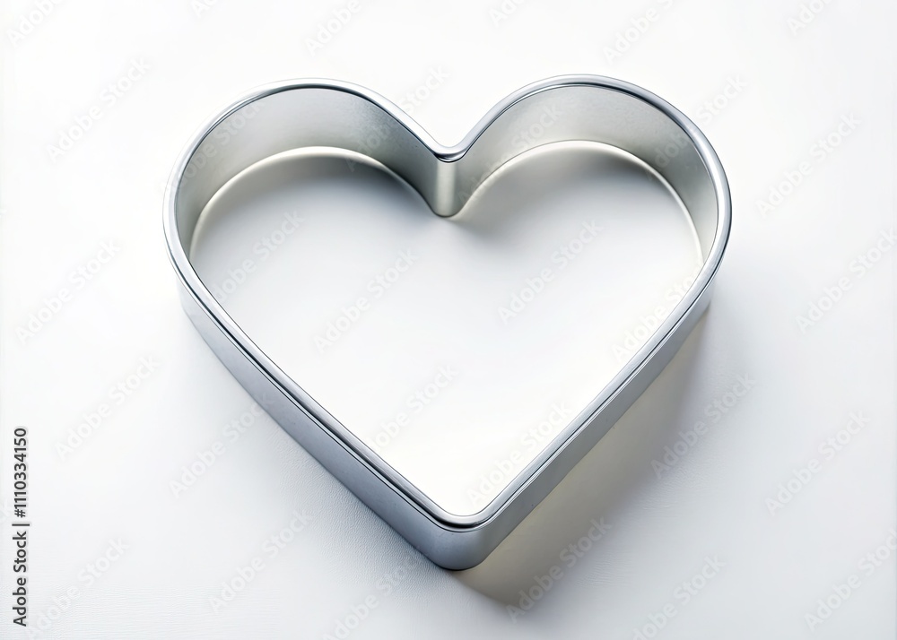 Heart Shaped Cookie Cutter Isolated on White Background - Perfect for Baking, Crafting, and Heartwarming Treats