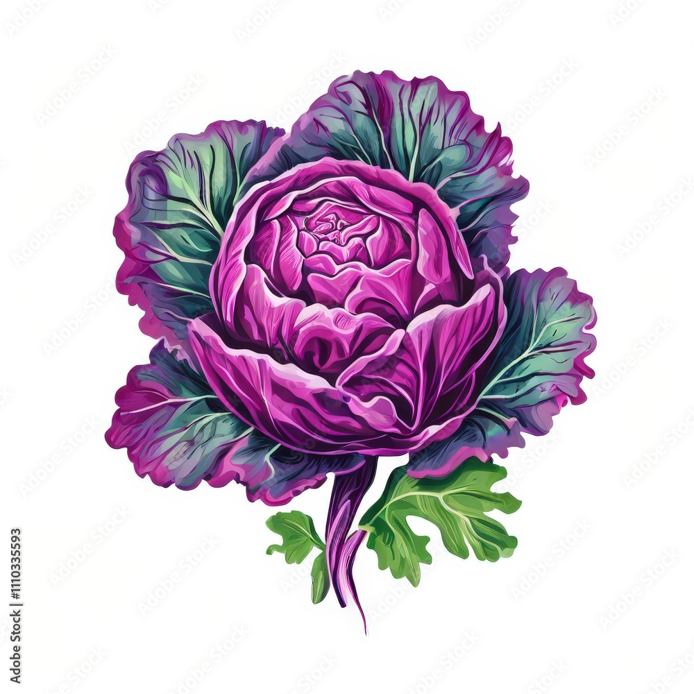 the AI Image Generator, Vibrant Purple Decorative Cabbage the AI Image Generator, Vibrant Purple Decorative Cabbage