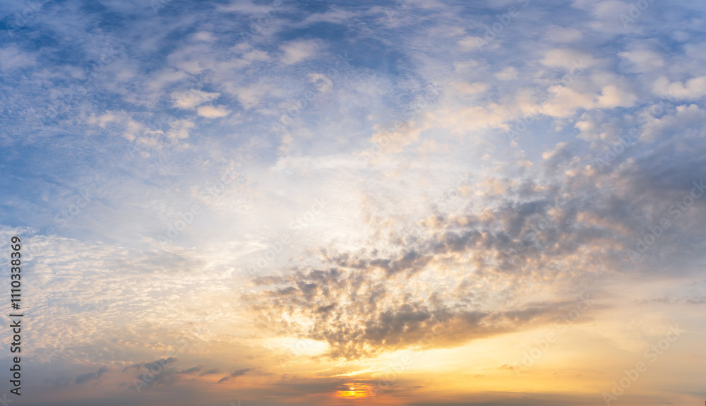 panoramic view of a sunset or sunrise showcasing vibrant hues of orange as the sun dips below the horizon nature background panoramic view of a sunset or sunrise showcasing vibrant hues of orange as the sun dips below the horizon nature background