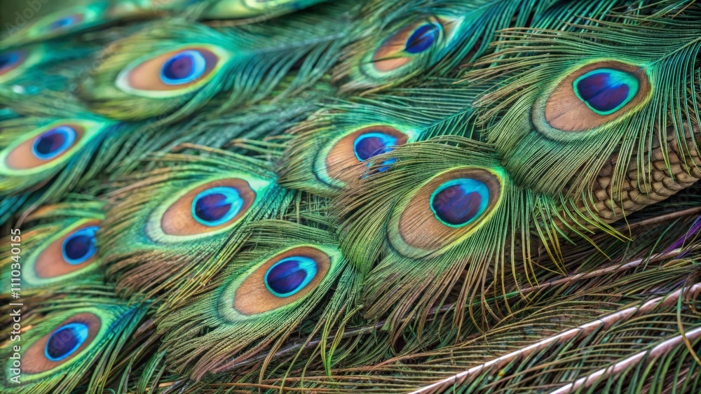 Obraz premium peacock feather close up