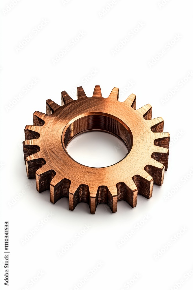 Bronze gear isolated on white background. Bronze gear isolated on white background.