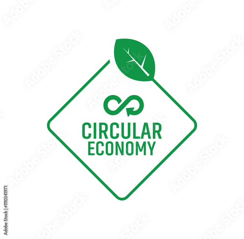 circular economy icon information sign	