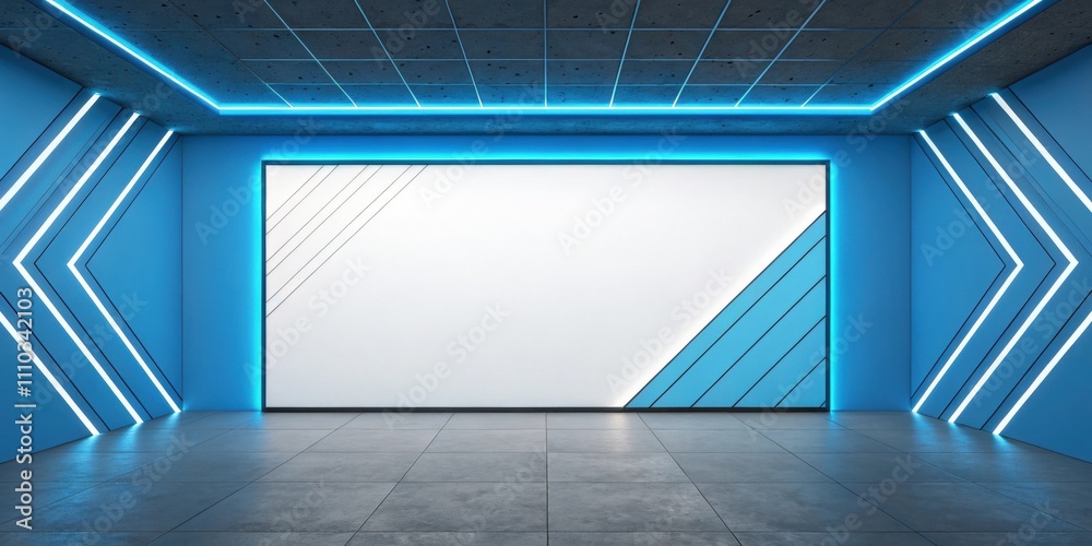 Obraz premium modern digital with square technology background