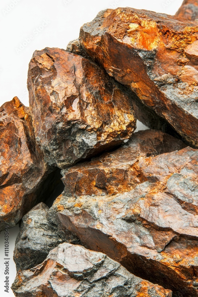 Rough, orange-brown rocks, textured surfaces. Rough, orange-brown rocks, textured surfaces.