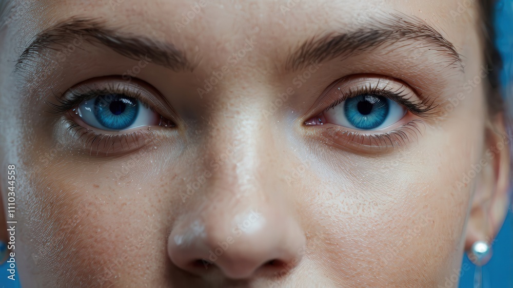Fototapeta premium woman, beauty, hair, fashion, face, model, eyes, person, makeup, skin, glamour, one, studio, lips, people, red, make-up, looking, closeup, head, lady, style, black, green, brunette